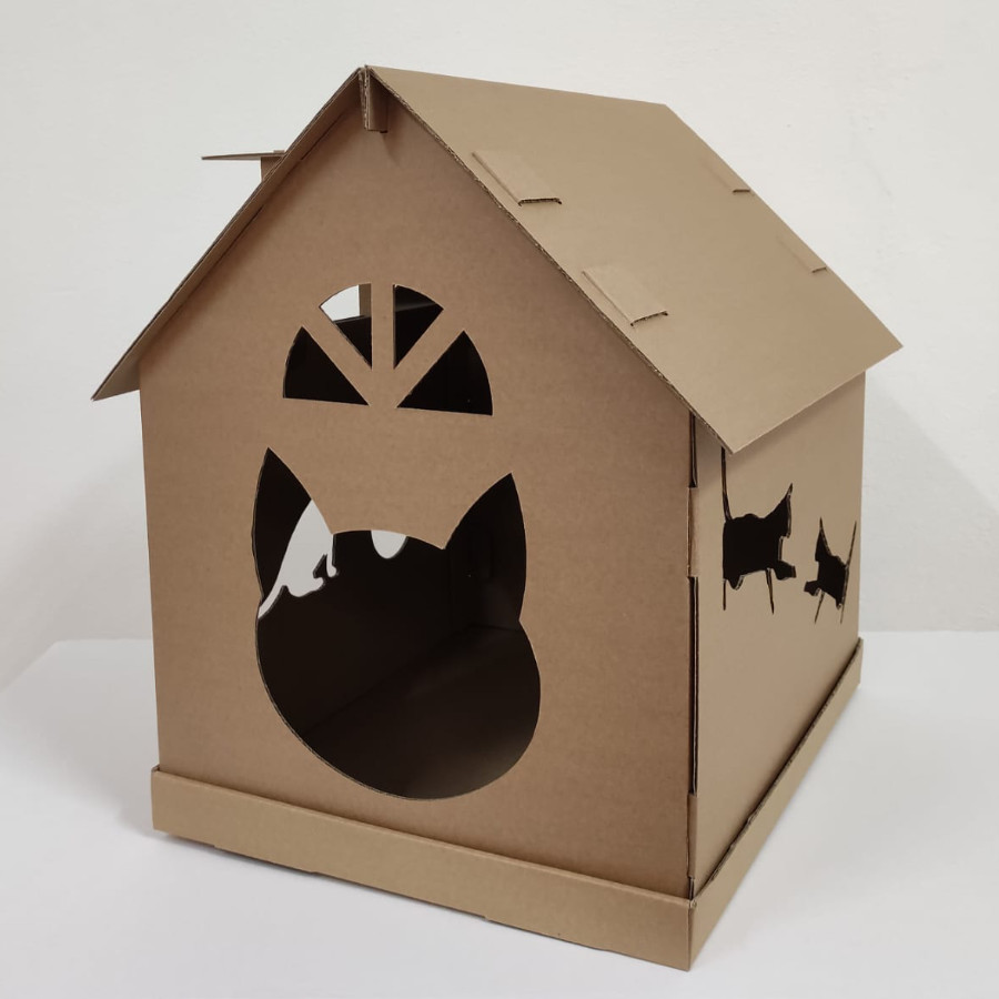 Katzenhaus (Katzenhöhle) aus Pappkarton
