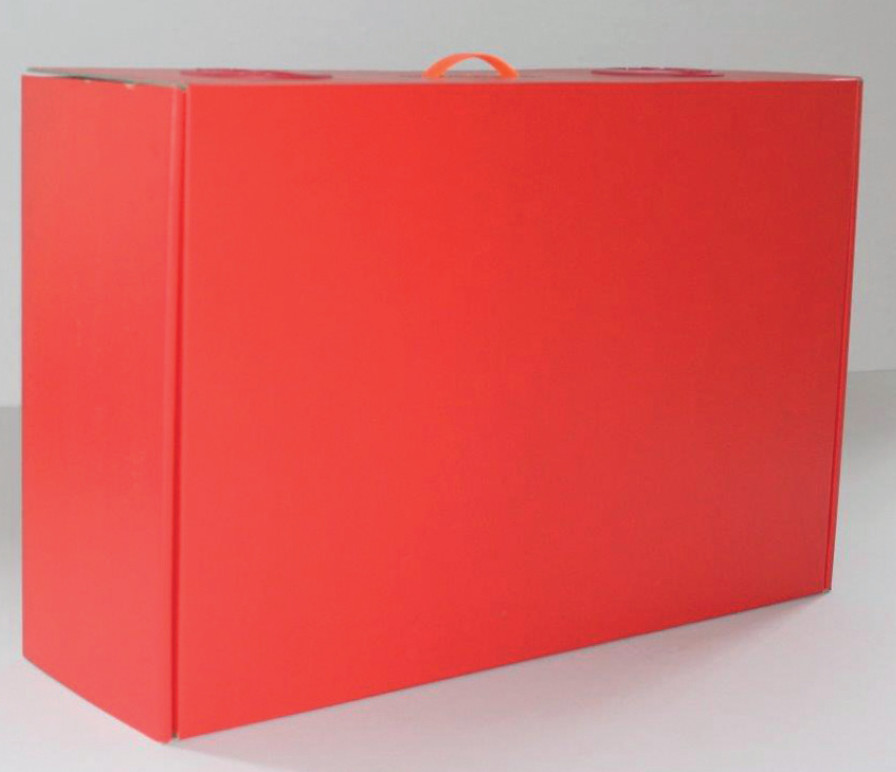 Unsere stabilen Koffer aus Wellpappe oder Kunststoffwellpappe z.B. Artikel-Nummer 9101972