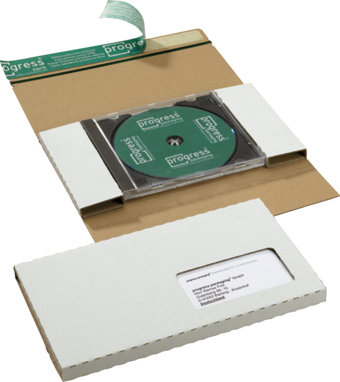 Perfekte Verpackung für CD-Jewelcases, DIN lang, aus stabiler Wellpappe
